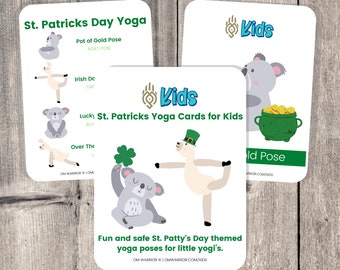 St. Patrick's Day Yoga Cards for Kids | Fun and Safe Yoga Cards for Young Yogi's | Yoga for Kids | Mindfulness | Positive Affirmations