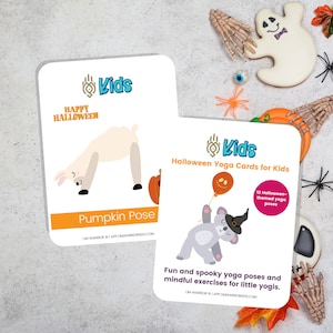 Halloween Yoga Cards for Kids: Mindful Poses (PDF Download)