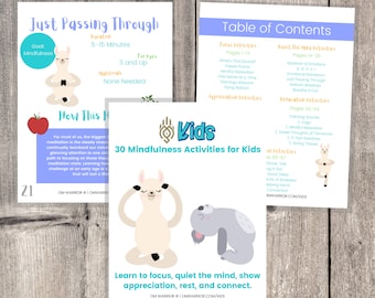 Kids Mindfulness Activities: 30 Fun Yoga Exercises (PDF Download)