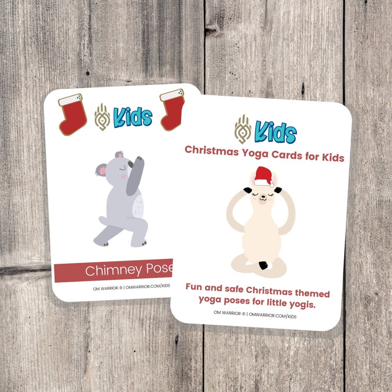 Christmas Themed Yoga Cards for Kids Fun and Safe Christmas themed Yoga Cards for Young Yogi's Yoga for Kids Mindfulness image 1