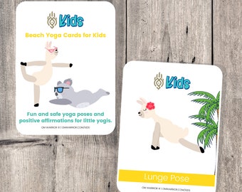 Beach Yoga Cards for Kids | Fun and Safe Beach themed Yoga Cards for Young Yogi's | Yoga for Kids | Mindfulness