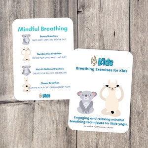 Breathing Exercises for Kids | Engaging and Relaxing Mindful Breathing for Little Yogi&#39;s | Yoga Cards for Kids | Mindfulness | Kids Yoga