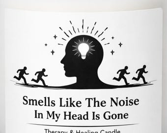 Candela terapeutica: Profuma come se il rumore nella mia testa fosse sparito, colata a mano, 340 g