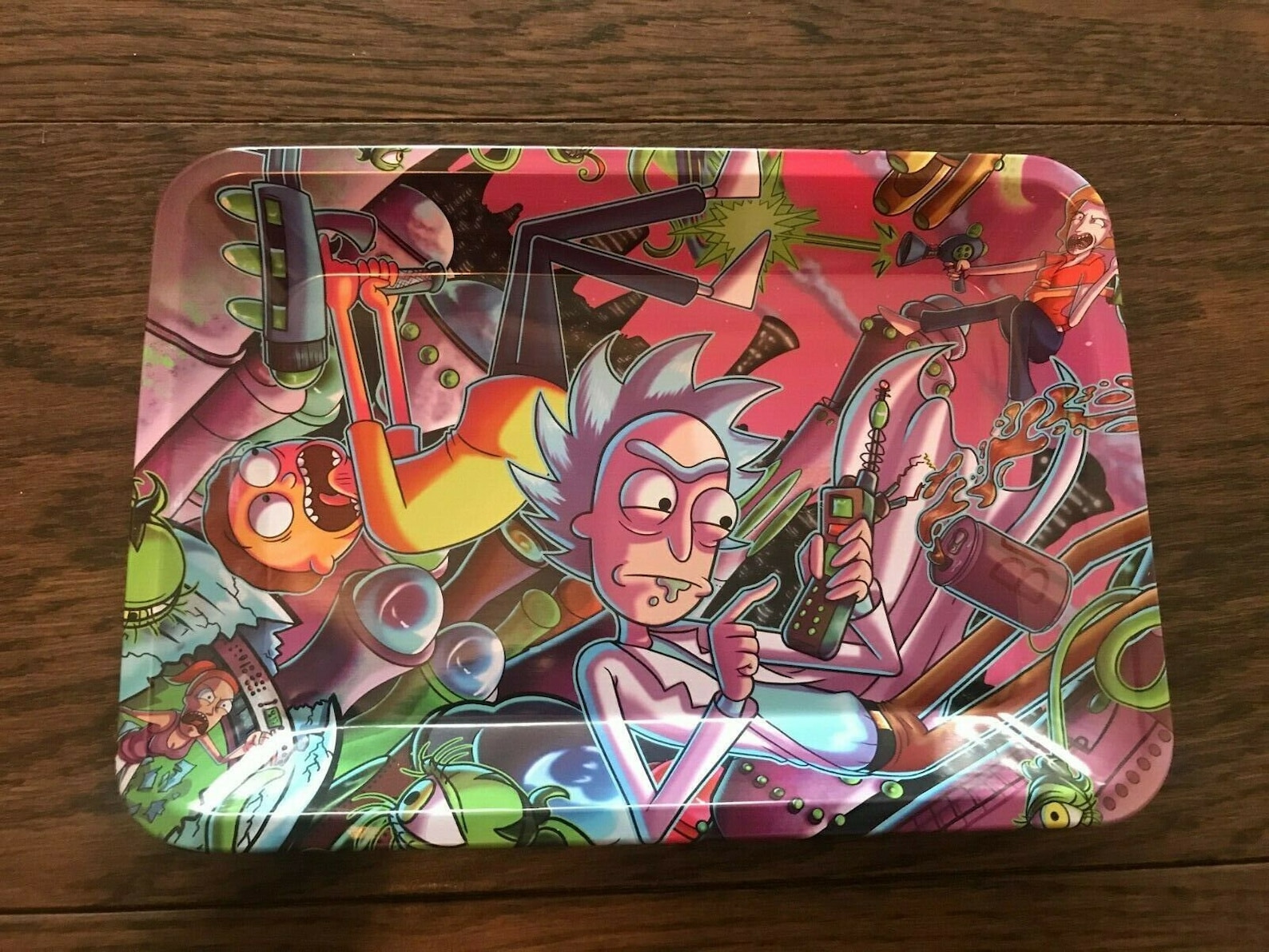Rick and Morty Herb Rolling Tray Small Metal Lightweight Etsy Rick and Morty Herb Rolling Tray Small Metal Lightweight Etsy