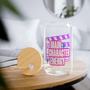 Funny Iced Coffee Libbey Cup Inspirational Glass Tumbler Cup w/ Lid Straw Self-Esteem Affirmation Mug Sassy Gift for Her Personalized Mug