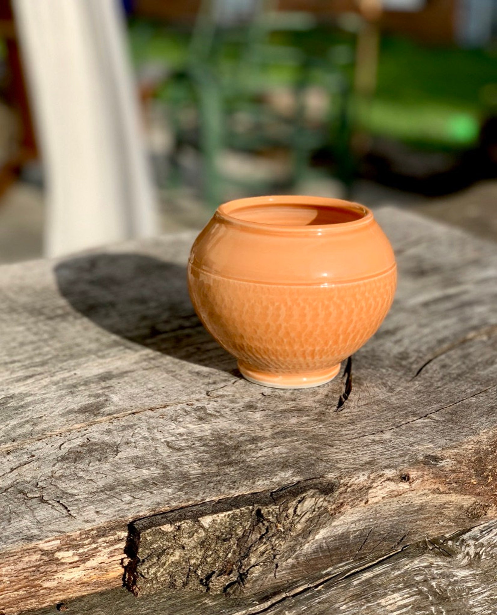 Orange Porcelain Vase Etsy
