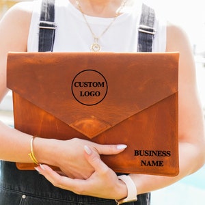 Personalized Leather MacBook Pro/Air 13 16 inch sleeve, Apple MacBook air/pro case, MacBook Envelope cover, Handmade Laptop case Gift