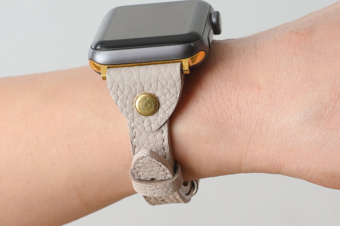 Slim Leather Apple Watch Strap 38mm 40mm 42mm 44mm Iwatch Etsy Norway