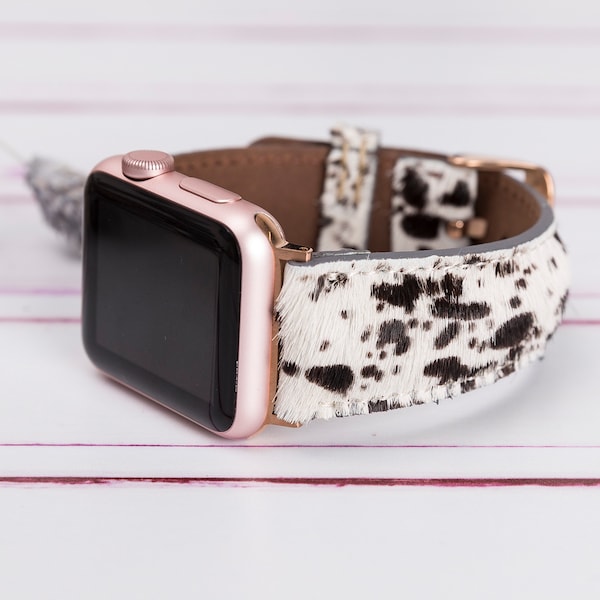 Personalized Handmade Leather Apple Watch Band 38mm 40mm 42mm 44mm for women, iWatch Band Series SE 7 6 5 4 3 2 1, Handmade Gift