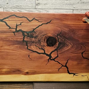 Fractal Burned Cedar Decorative Wall Hanging