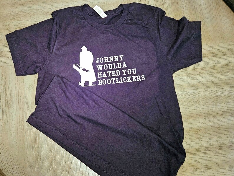 Johnny woulda hated you boot lickers unisex black T-shirt image 3
