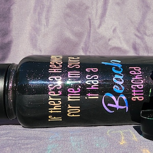 Heaven is a Beach 32oz water bottle, Jimmy Buffett in memoriam, parrot head, RIP