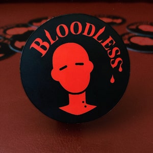 BLOODLESS | BG3 | Baldurs Gate 3 | Astarion | Status Effect | Matte Sticker| Laminated Vinyl Sticker | Water Resistant, Scratch Resistant
