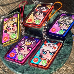 Nijisanji EN Luxiem Phone Charms | Vtuber | Mini Acrylic Charm
