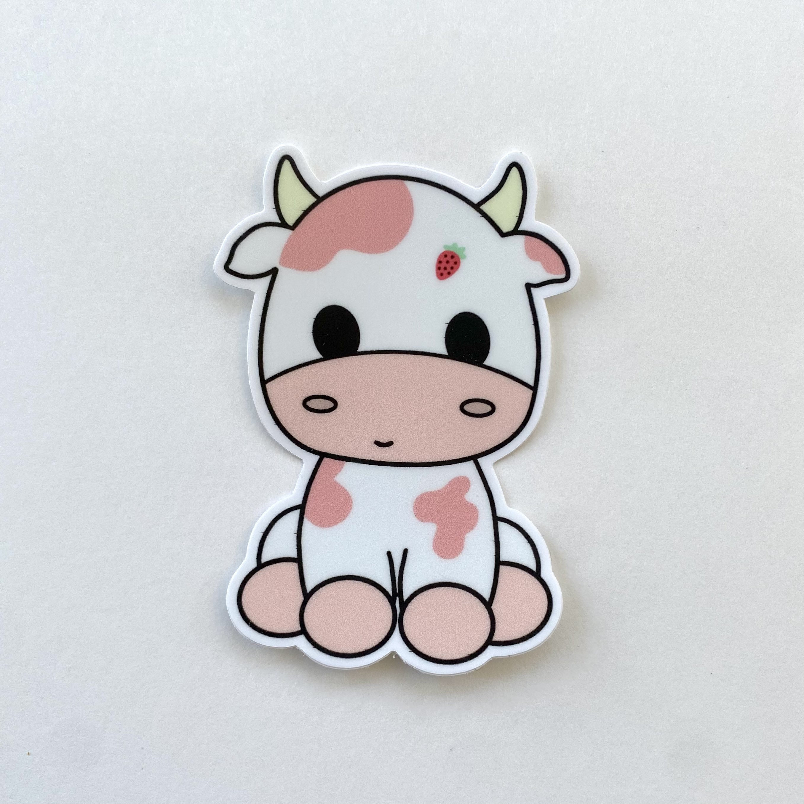 Strawberry Cow Pod Sticker