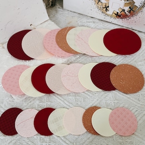 Mixed Colour Circle Die Cuts Set 24pcs｜Journal Emphera Notepaper