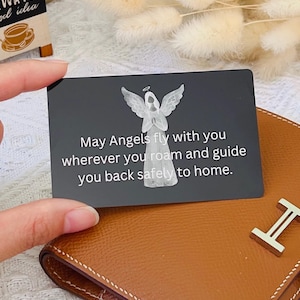 Personlised Engraved Travel Safe Black Metal Wallet Card Insert ｜Personlised Gift ｜Gift for Him/Her Christmas Gift