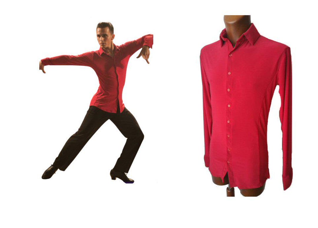 MS058 Mens Ballroom/latin Shirt With Collar and Buttons - Various ...