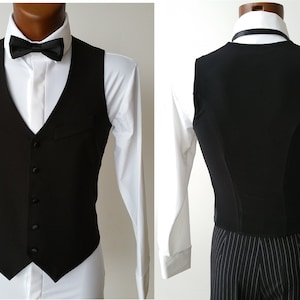 W108 Classic mens waistcoat with stretch back