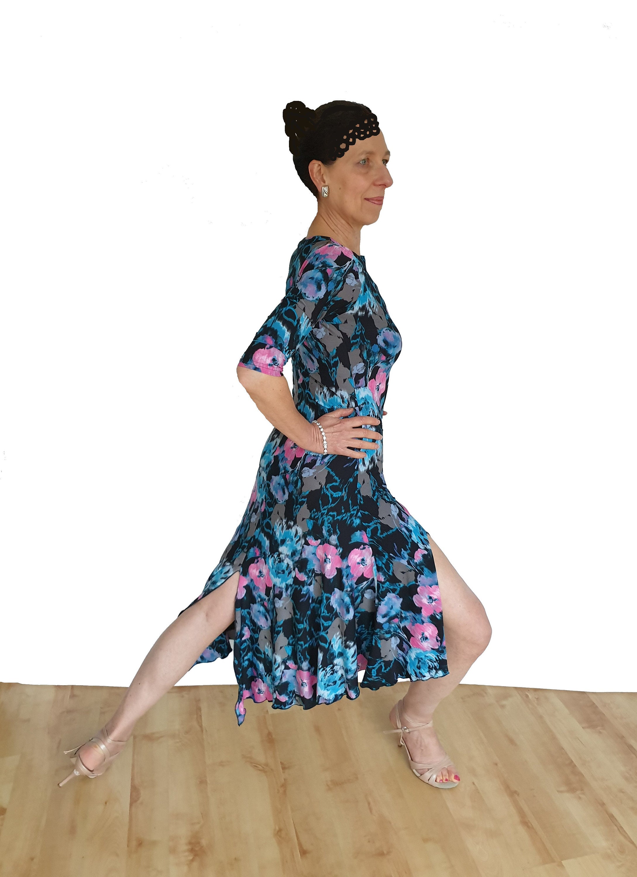 DR147 Argentine Tango Dress With Two Slits - Etsy