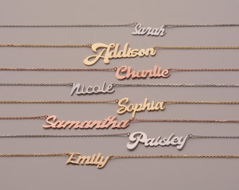 Custom Name Necklace, Dainty Silver-Gold-Rose Gold Name Necklace, Gifts for Her, Personalized Gift, ,Mothers Day Gift, Gift for Mom