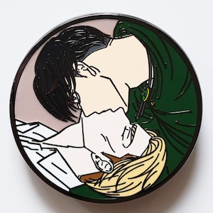 Pines de esmalte circulares &quot;Capitán/Comandante&quot; de BL Yaoi: pareja de chicos enamorados de manga y manhwa - Regalo de Fujoshi