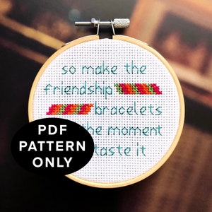 PDF ONLY Midnights Inspired Make the Friendship Bracelets Cross Stitch Pattern