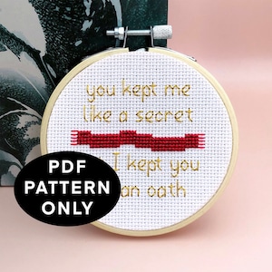 PDF ONLY Red TV Inspired Like an Oath Cross Stitch Pattern