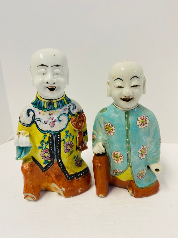 Rare Antique Porcelain Chinese Figurines Incest Holders | Etsy UK