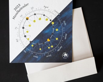 Lunar calendar 2023 for the handbag / postcard / 15 x 15 cm