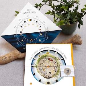 Calendrier lunaire perpétuel et calendrier lunaire 2025 dans un ensemble, calendrier interactif pour bricoler, cadeau original pour les fans de la lune et les observateurs d'étoiles
