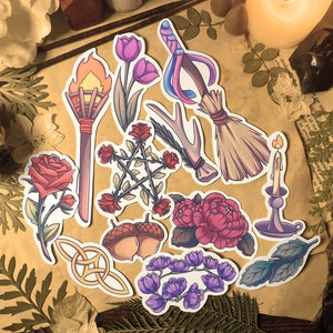 Beltane Sticker Pack - Fire Festival Sticker Pack - Sabbat Stickers - Wiccan, Witch, Pagan Stickers - Bujo Stickers - Planner Stickers