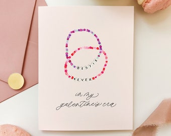 In My Galentine's Era Greeting Card, Galentine's Day Card, Friendship Bracelet Valentine, Best Friend Valentine's Card, Bestie Valentine Era