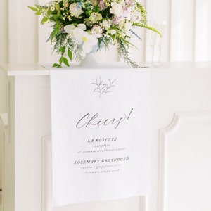 Fabric Wedding Bar Sign | Custom Wedding Bar Sign | Fabric Wedding Signage | Custom Bar Menu | Fabric Wedding Banner | Signature Drink Sign