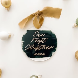 Our First Christmas Ornament, Just Married Christmas Ornament, Newlywed Christmas Ornament, Wedding Christmas Ornament, Wedding Gift Idea image 5