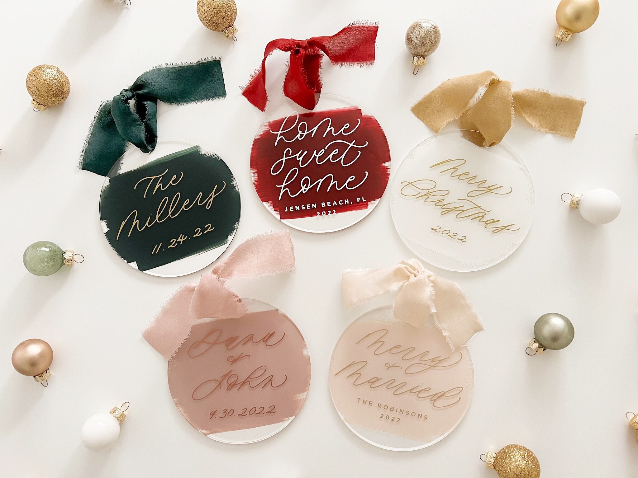  Set of 10 Mirrored Wedding Gift Tags, DIY Acrylic Blanks,  Personalized Luggage Tag, Acrylic Christmas Ornament (Rose Gold Mirror) :  Clothing, Shoes & Jewelry