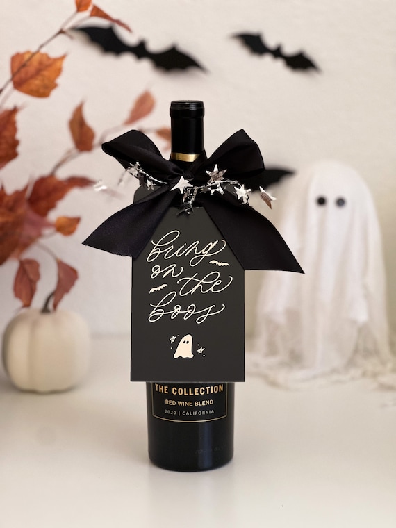 Bring on the Boos, You've been Boozed, Halloween Wine Bottle Gift Tags, Boo Basket Gift Tags, Halloween Gift Tags, Halloween Hostess Gift