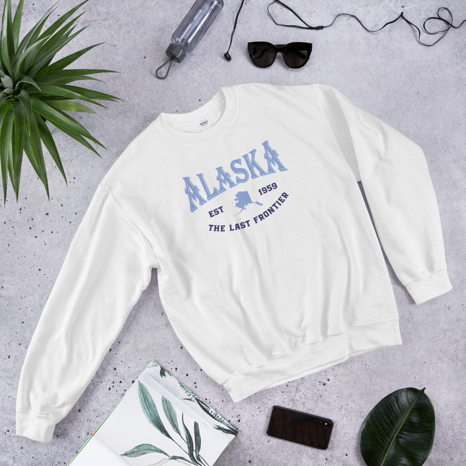 Alaska Sweatshirt Alaska Crewneck Sweatshirt Alaska Etsy