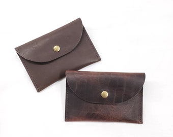 Leather Credit Card Wallet, Men's Leather Card Wallet, Card Holder, Brown Card Holder, Leather Card Case, Gift for Men