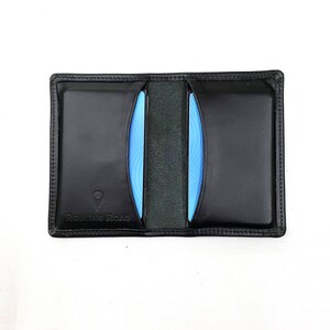 Monedero de la tarjeta de cuero, regalo de los hombres, cartera del bolsillo delantero del cuero delgado