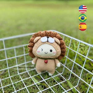 Bibibonbon - Wzór szydełkowy Amigurumi: Lalka zodiakalny Lew, wzór szydełkowy ze znakami zodiaku, PDF Angielski (terminy amerykańskie), Hiszpański, Portugalski (Brytyjski)