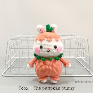 CROCHET PATTERN amigurumi: Halloween bunny, crochet pattern, PDF pattern, pumpkin bunny
