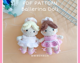 Ballerina Amigurumi Crochet Doll Pattern – Chibi Style (PDF English US Terms)