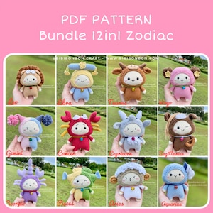 Patrón de amigurumi de los signos del zodiaco (PDF)