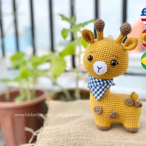 Bibibonbon - Crochet Pattern Amigurumi: Captain the giraffe, giraffe amigurumi pattern, PDF English (US terms), Español, Português (Br)