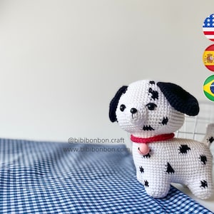 Bibibonbon – Crochet Pattern Amigurumi: Lucky – The Dalmatian Puppy, dog amigurumi pattern, PDF English (US terms), Español, Português (Br)