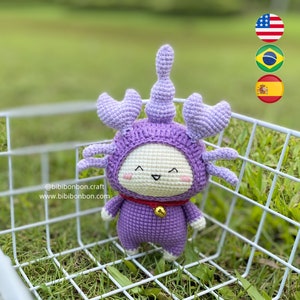 Bibibonbon - Wzór szydełkowy Amigurumi: Lalka zodiakalna Skorpiona, wzór szydełkowy ze znakami zodiaku, PDF Angielski (terminy amerykańskie), Hiszpański, Portugalski (Brytyjski)