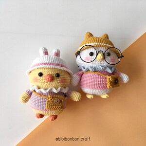 CROCHET PATTERN AMIGURUMI: the Nari and Jbee Chicks english, Crochet ...