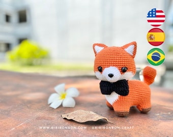 Bibibonbon - Häkelanleitung Amigurumi: Flamme der kleine Fuchs, Fuchs Amigurumi Häkelanleitung, PDF