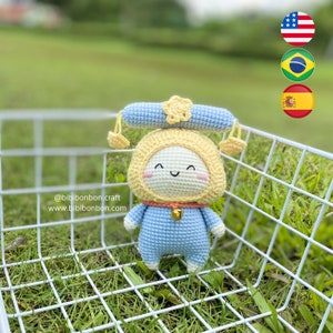 Bibibonbon - Wzór szydełkowy Amigurumi: Lalka zodiakalna Waga, wzór szydełkowy ze znakami zodiaku, PDF Angielski (terminy amerykańskie), Hiszpański, Portugalski (Brytyjski)